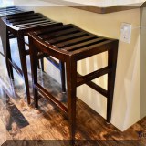 F10. 3 Baker Furniture Milling Road stools.26”h x 18”w x 15”d 